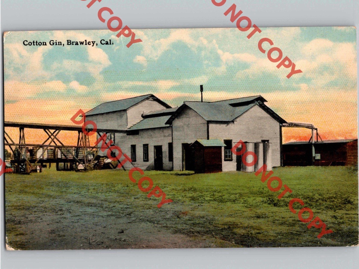c1912 Cotton Gin BRAWLEY California CA Imperial County Valley Postcard