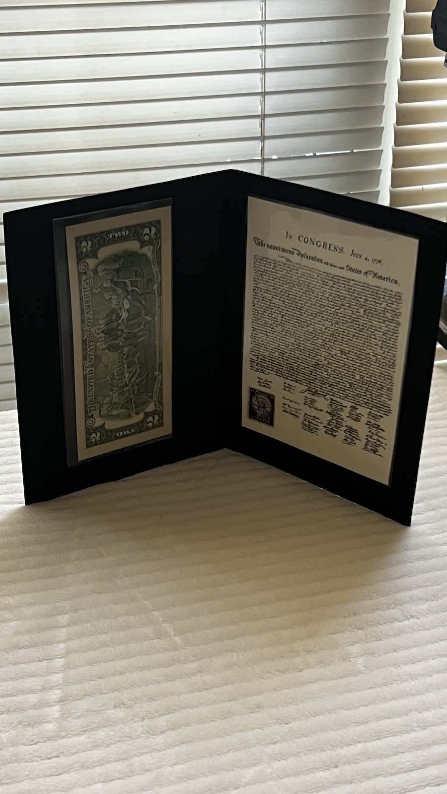 🔥 ESTATE FIND $2 Bill Declaration Display w/ Stamp | Patriotic Lot