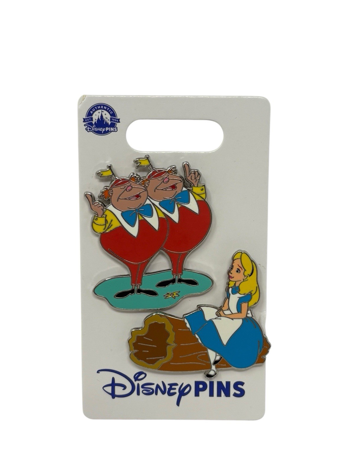 Disney Parks Alice In Wonderland Tweedle Dee Tweedle Dum 2 Pin Set New