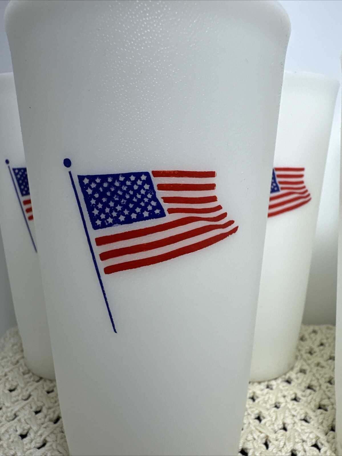 Vintage 12 oz Tupperware Tall Flag Tumblers 873-30 Set of 5 Free Shipping