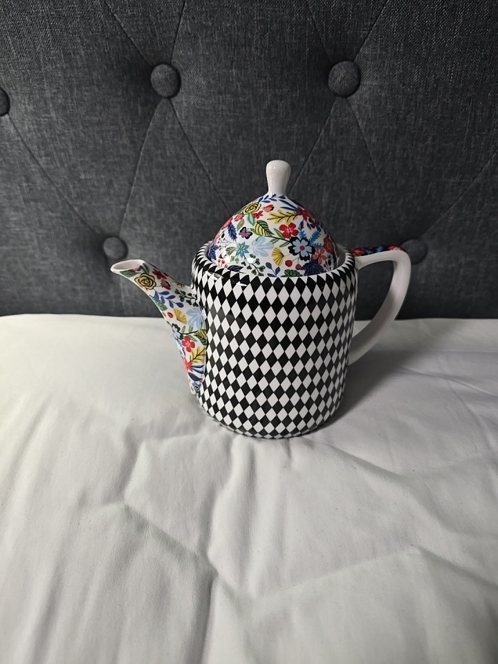 Stechcol Gracie Mad Hatter Bone China Floral Teapot Coastline Imports