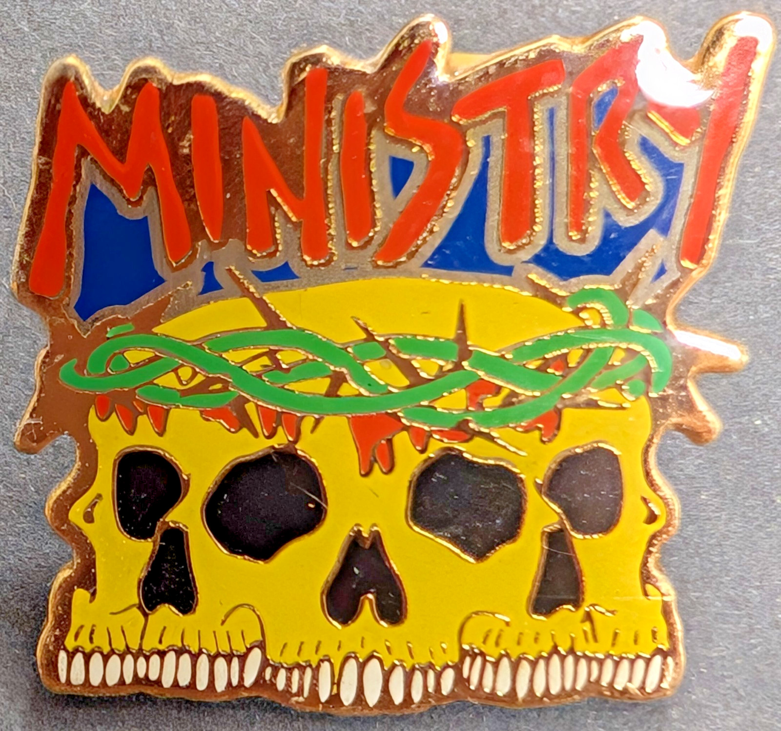 Ministry Band Enamel Pin 1994 Vintage Brockum Collection Peenware Int Houston TX