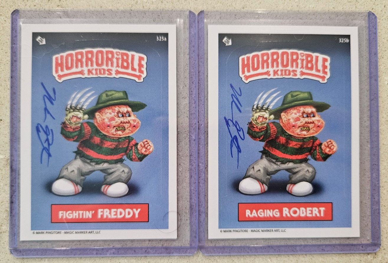 Signed Horrorible Kids Fightin Freddy & Raging Robert A/B Pair Mark Pingitore