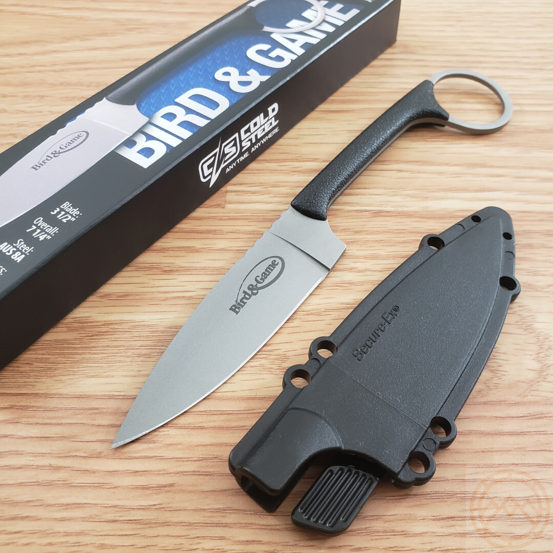 Cold Steel Bird And Game Fixed Knife 3.5″ AUS-8A Steel Full Blade Polymer Handle