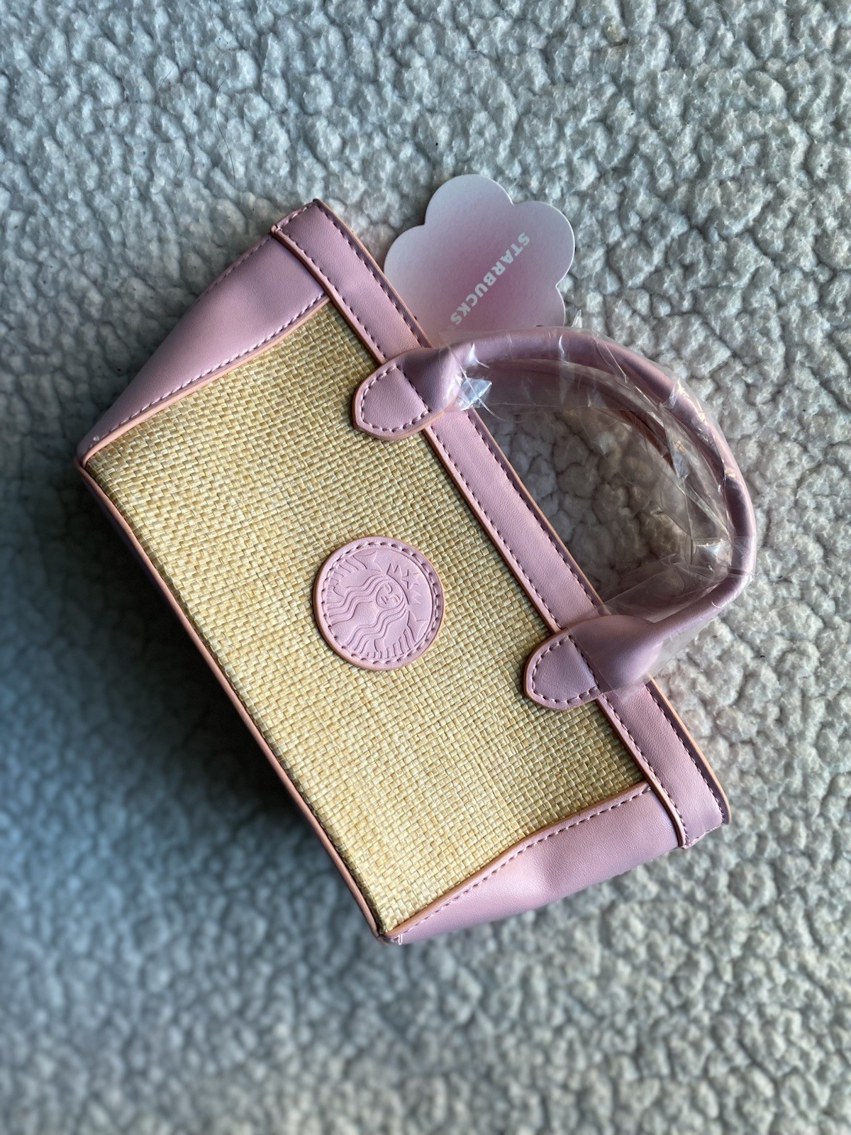 Starbucks bundle, pink Pinecone tumbler/Iridescent Cold Cup and pink purse.