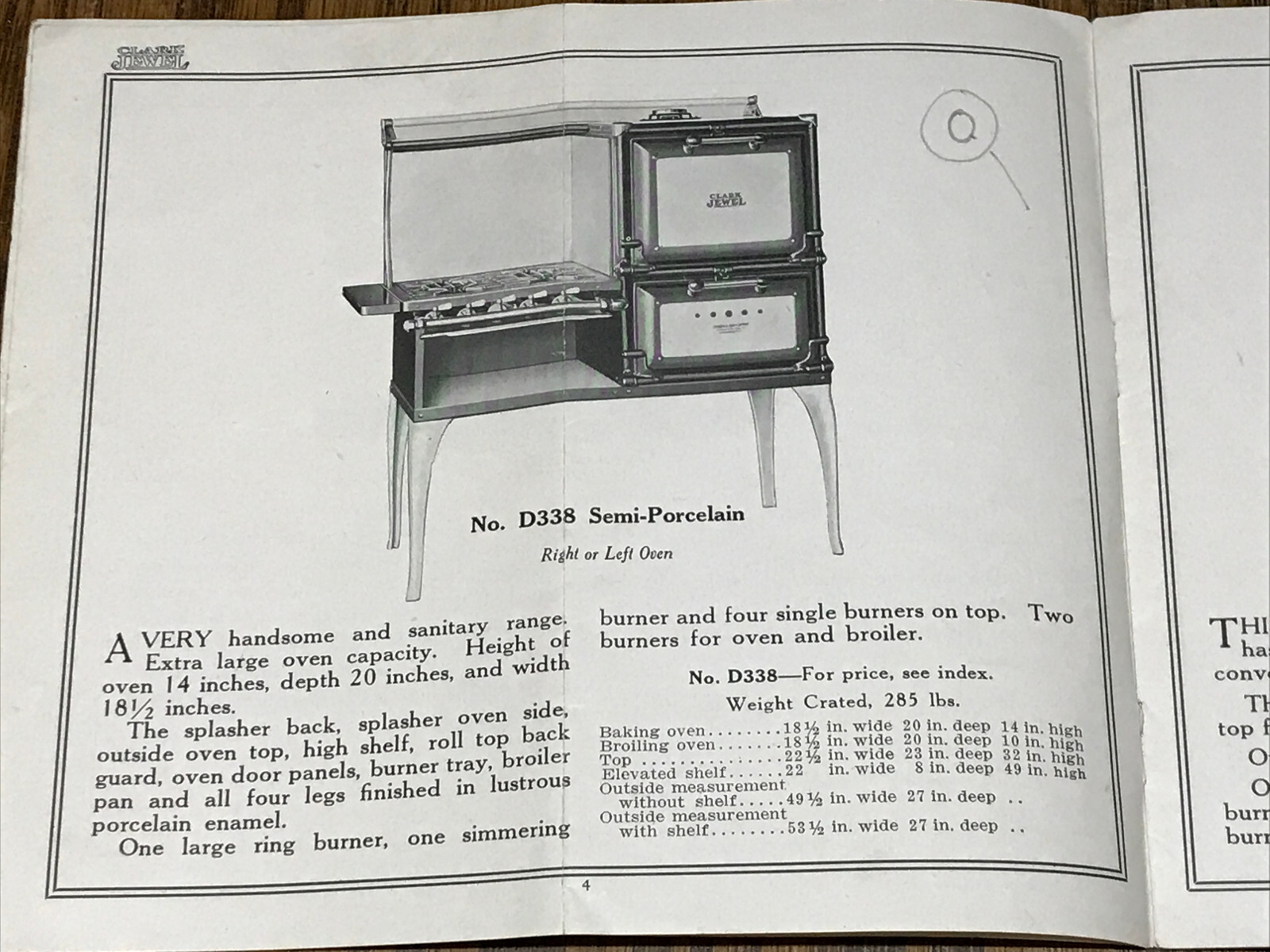 1925 Clark Jewel Stoves For Cold Process Gasoline Gas Catalog George M. Clark Co