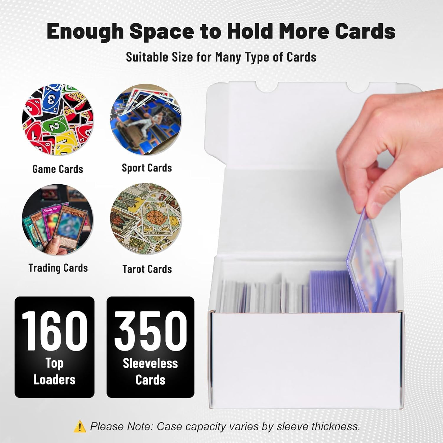 Small Trading Card Storage Boxes 7 Pack, 160 Toploader Card Corrugated Organi…