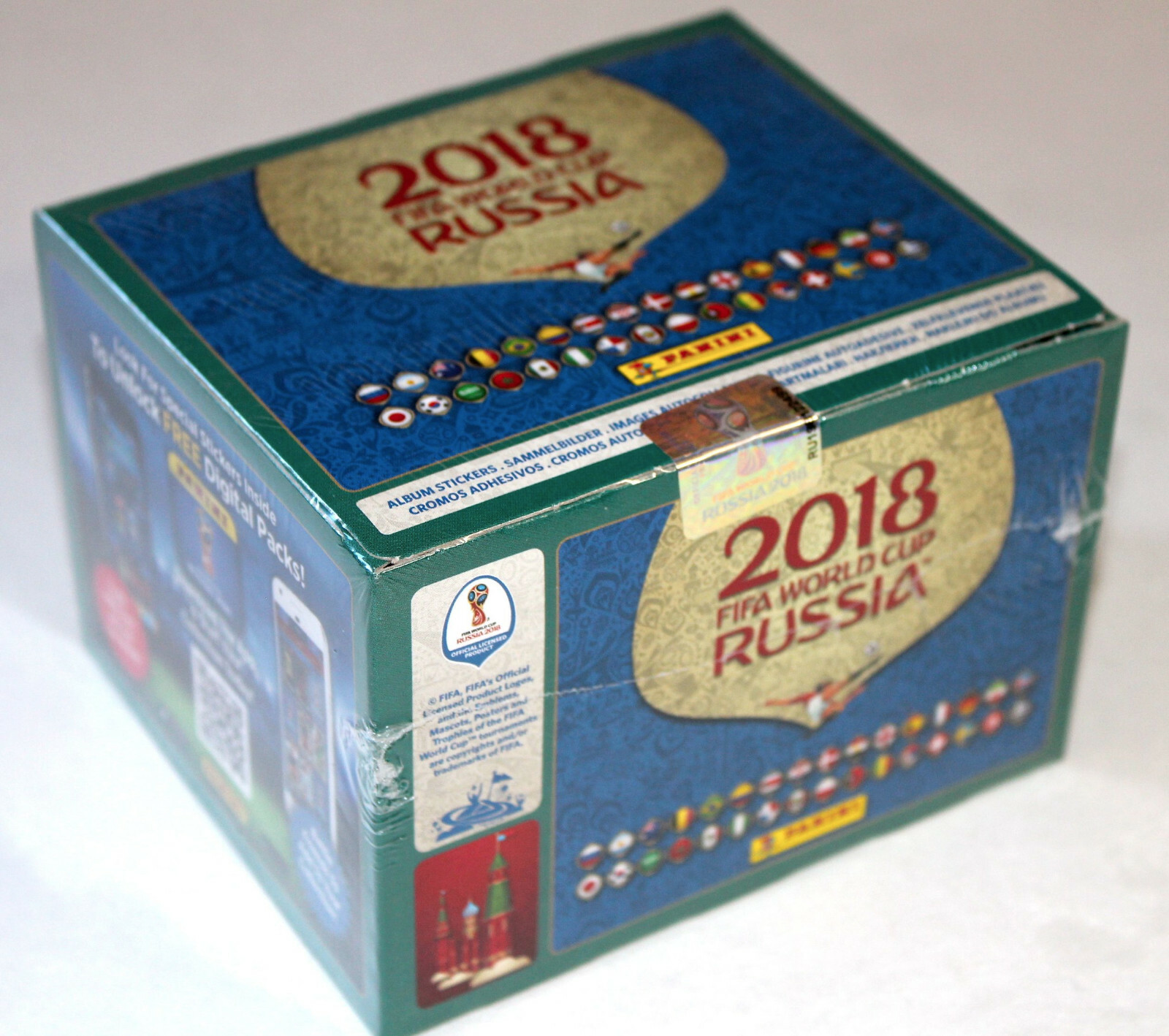 Panini World Cup Russia 2018 Ed. Americas 670 Display Sealed Box 104 Packets Bags