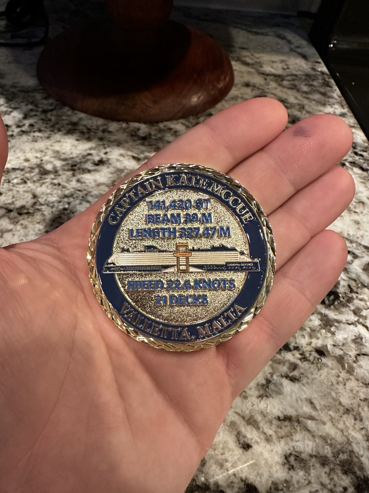 Captain Kate Celebrity Cruise Line challenge Coin