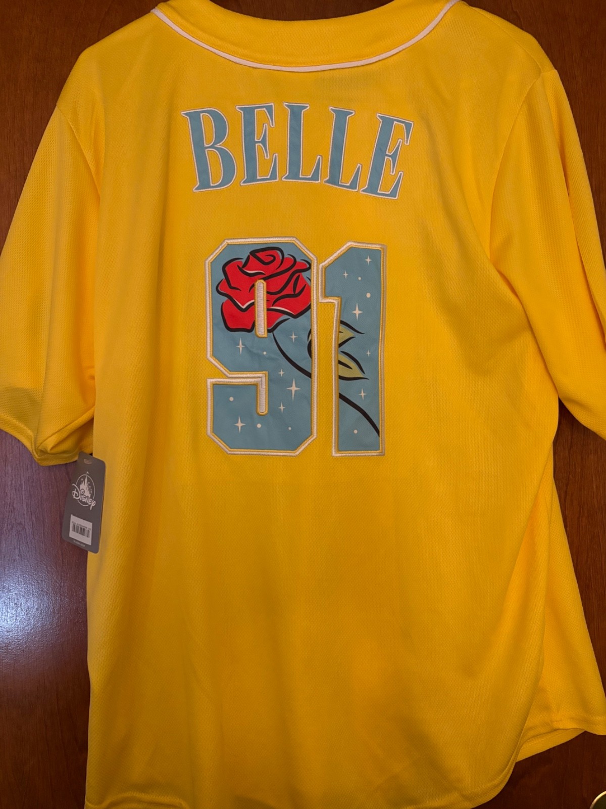 Unisex Size M Belle Baseball Jersey for Adults Beauty and the Beast Disneyland