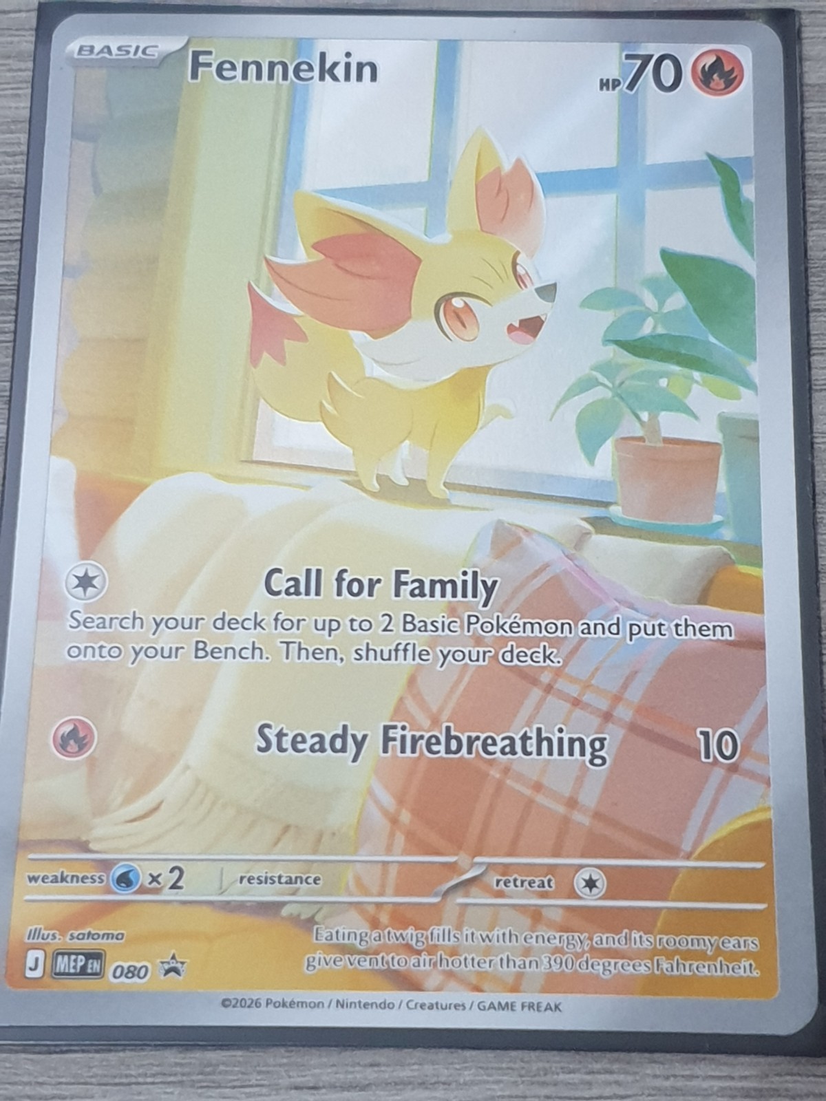 Pokemon TCG – Fennekin 080 – Chaos Rising – Straight into sleeve from pack
