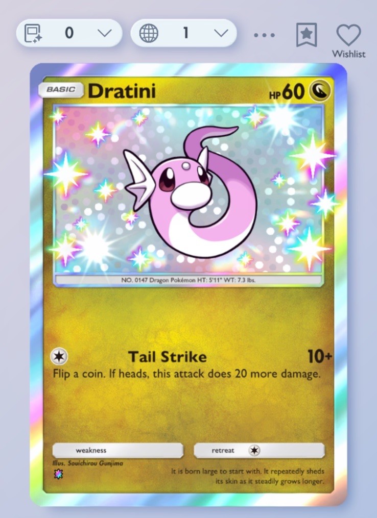 Pokemon TCG Pocket – Dratini – Shiny 1⭐Card – English – Fast Delivery