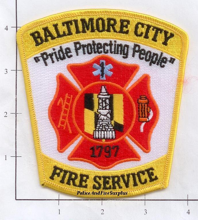 Maryland – Baltimore City MD Fire Service Fire Dept Patch
