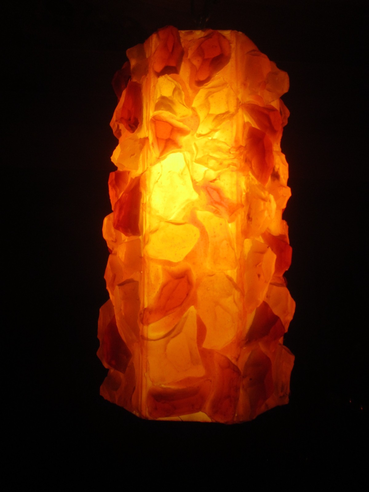 Lucite 1960s Lucite Rock Candy Cylinder swag light