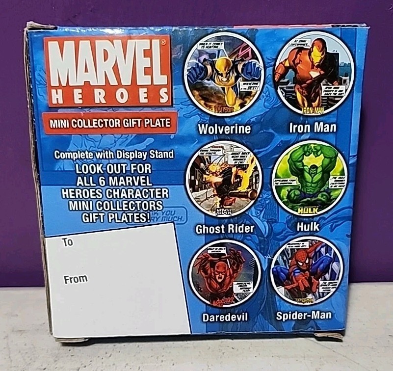 MARVEL HEROES COMICS SPIDERMAN MINI COLLECTOR PLATE UK 2005 CHARACTER