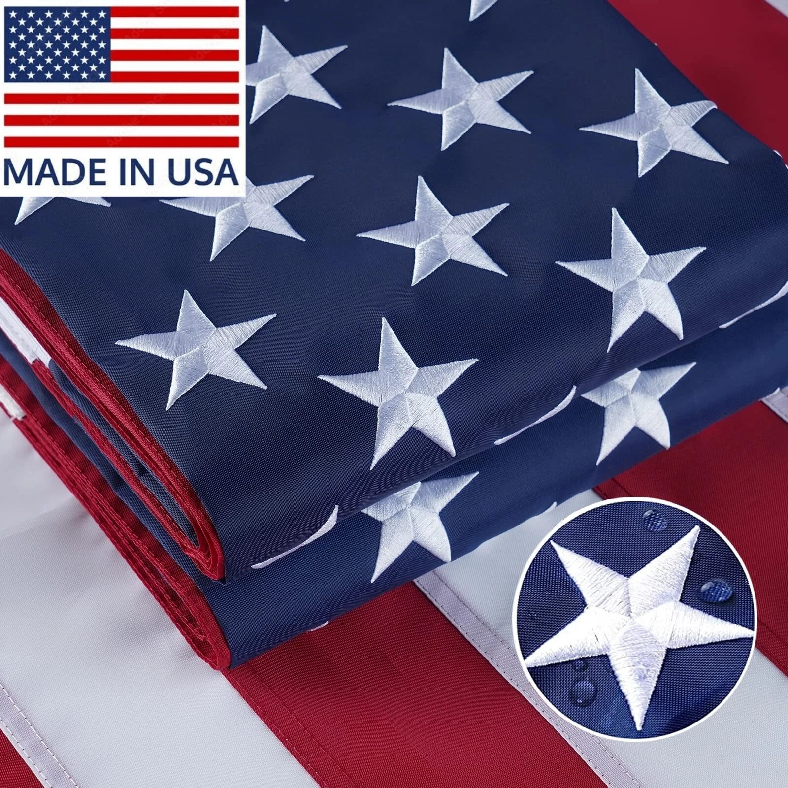 US American Flag 3×5 Ft Quality Made USA Flag Embroidered United States Flag