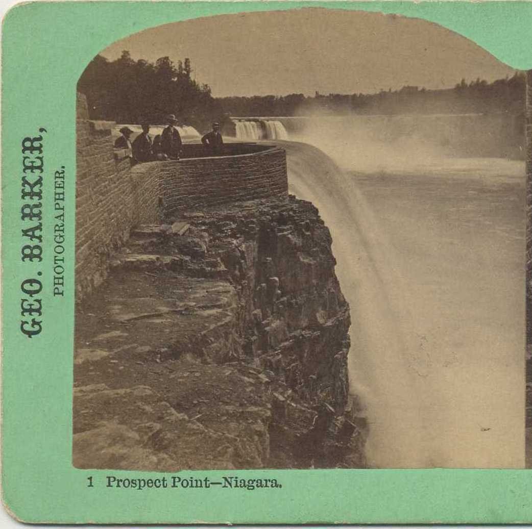 Prospect Point Waterfall View, c1870, Niagara Falls, New York, Famous Places