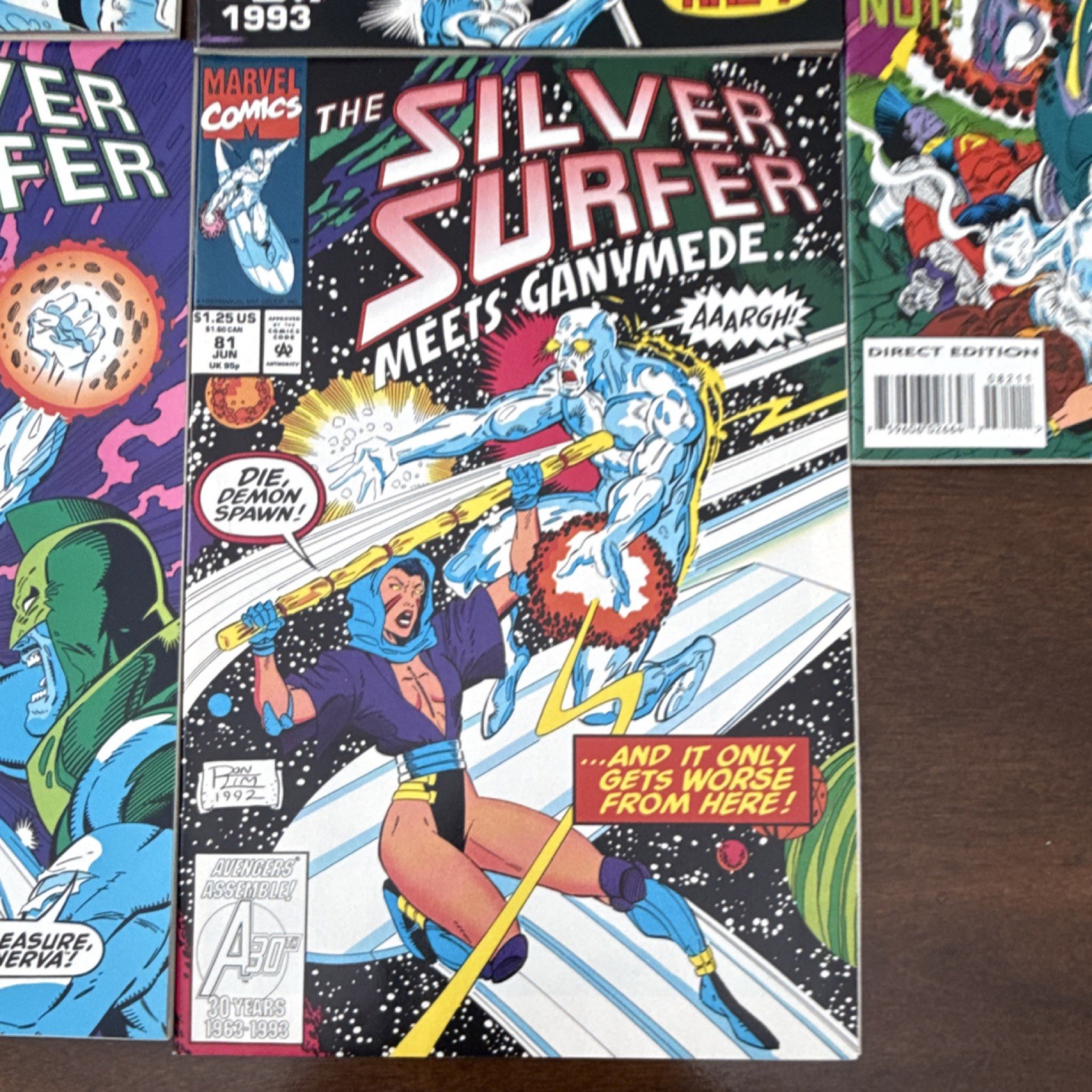 Marvel Comics Silver Surfer Comic Lot Issues 78-82, 84 1993 Ron Marz Lim