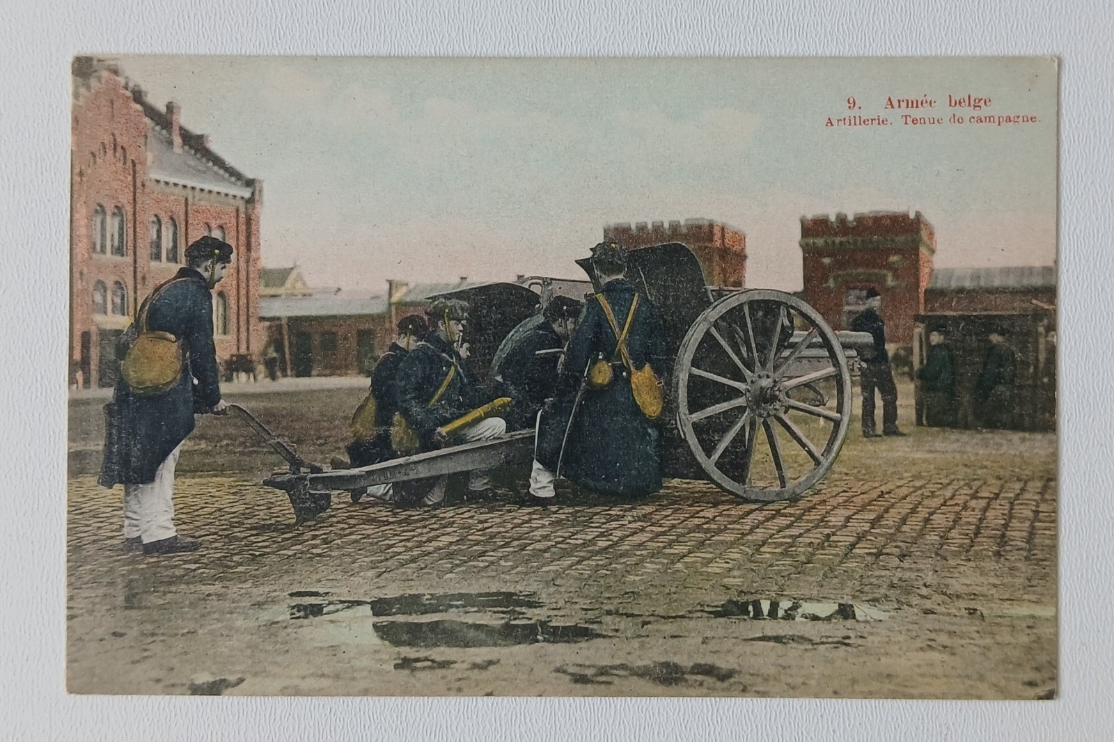 Postcard – Photo / Litho – Belgian Artillery Gun / Army Belge – WW1 1914/18