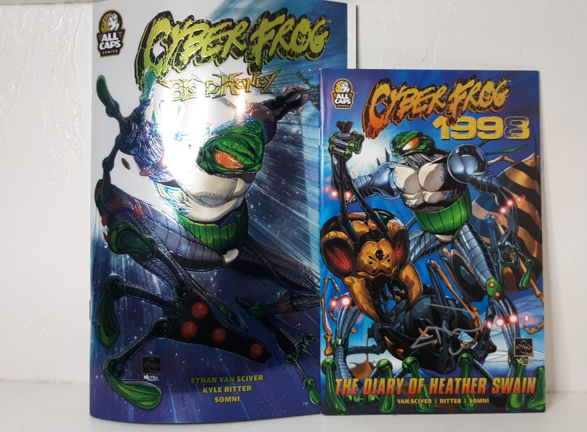 Cyberfrog Bloodhoney Set | Original Chromium Cover Plus the 1998 Ashcan | Signed