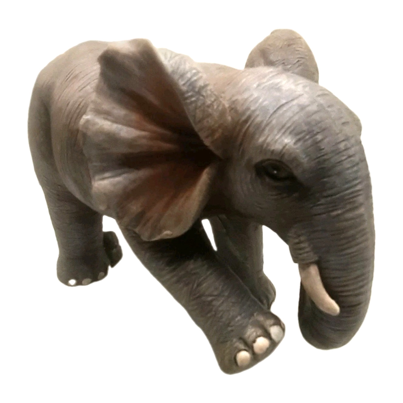 Realistic Resin Walking Elephant 6 inches Tall 10 Inches Long