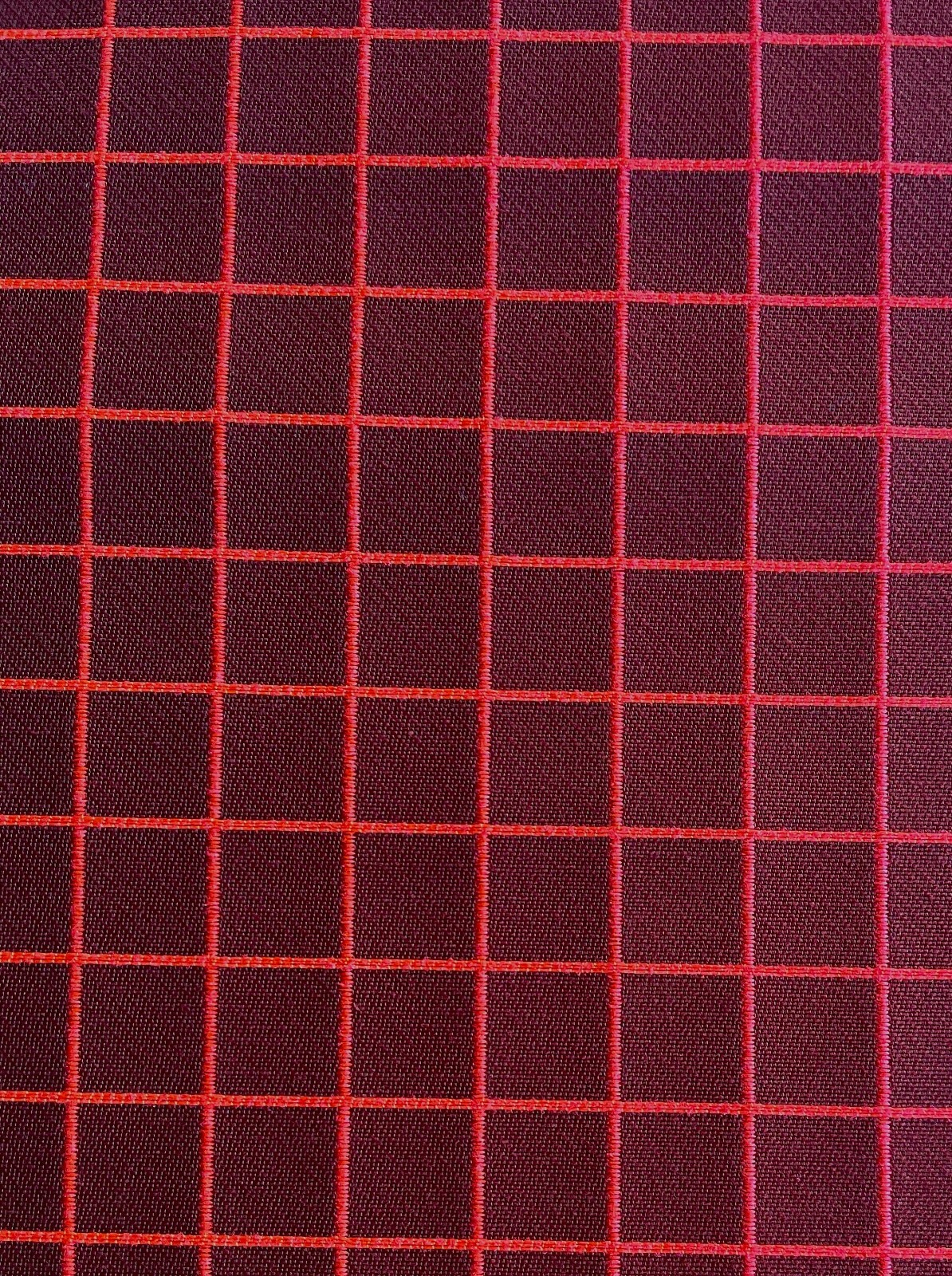 2.5 yd Maharam Bright Grid Scuba Raspberry Modern Geometric Upholstery Fabric