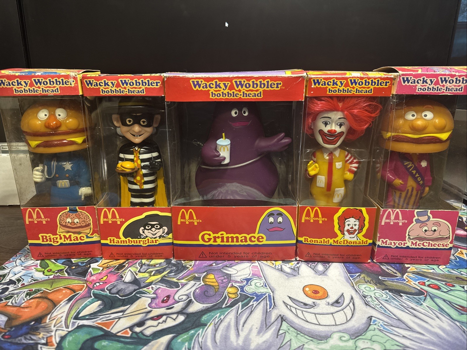 Funko Wacky Wobbler Bobble McDonald’s Figure Set 5 Vintage Used – READ NOTES