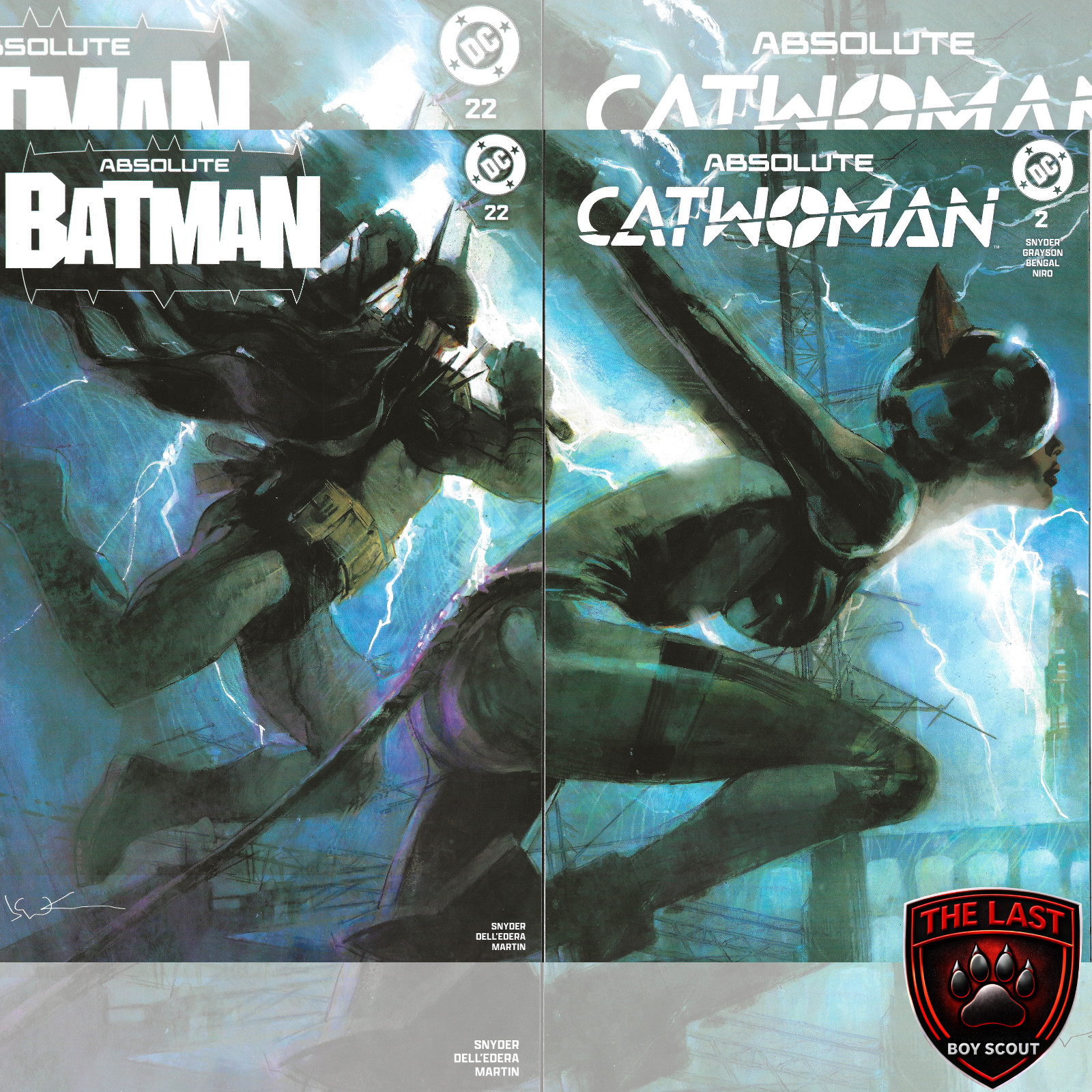 Absolute Batman #22 Absolute Catwoman #2 Bill Sienkiewicz SDCC Connecting Covers