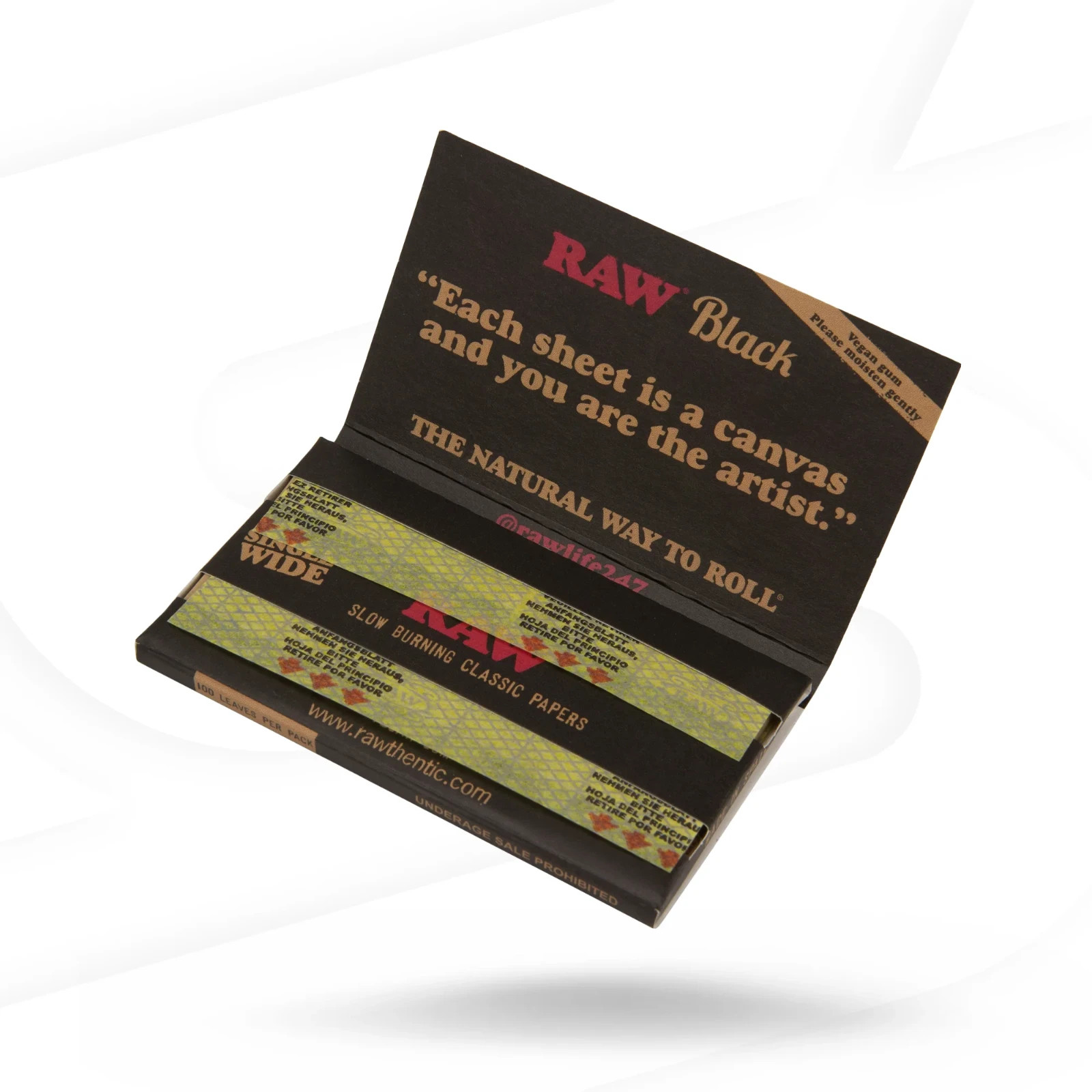 ***RAW CLASSIC SINGLE WIDE Rolling Papers DOUBLE PACK 100 LEAVES***