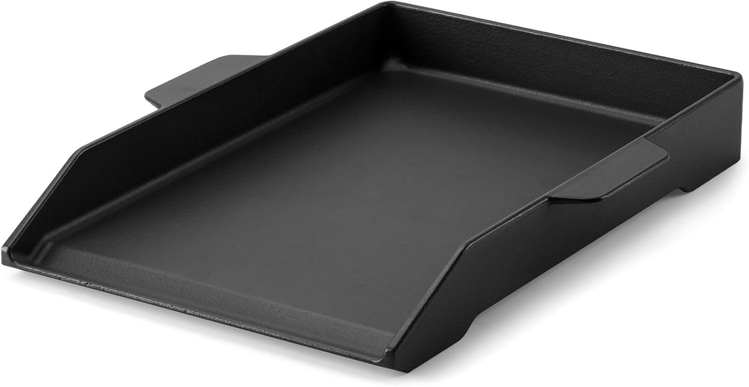 Cast Iron Griddle 18″ x 12″ Flat Top Grill Pan w Handles for BBQ Stove
