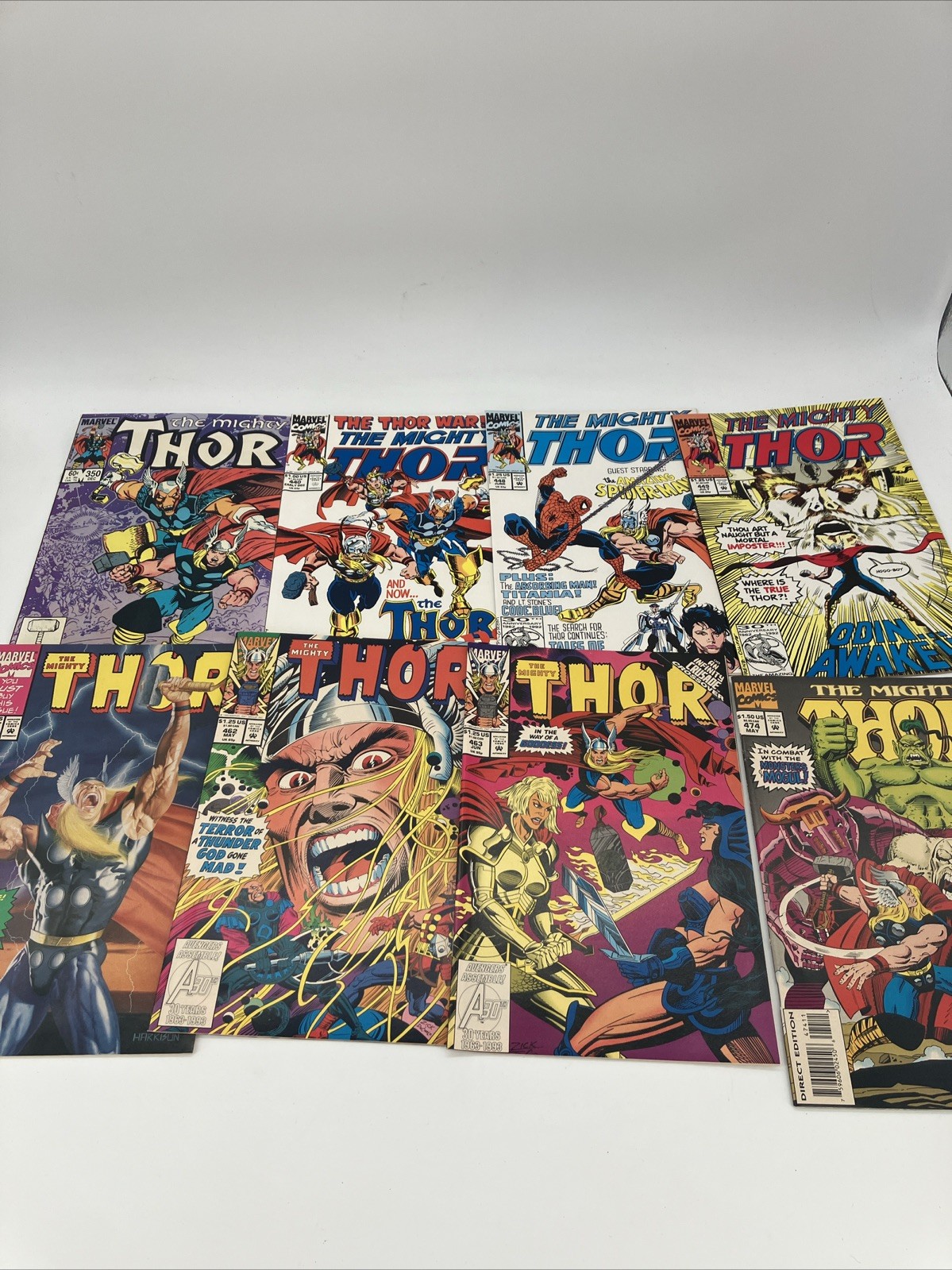 THE MIGHTY THOR Comic Lot of 8 350 440 448-449 460 462-463 474 Ships Fast