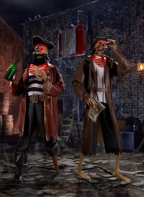 6.5 FT ANIMATED LED PIRATE DUO HALLOWEEN ANIMATRONIC PROP COMING SOON