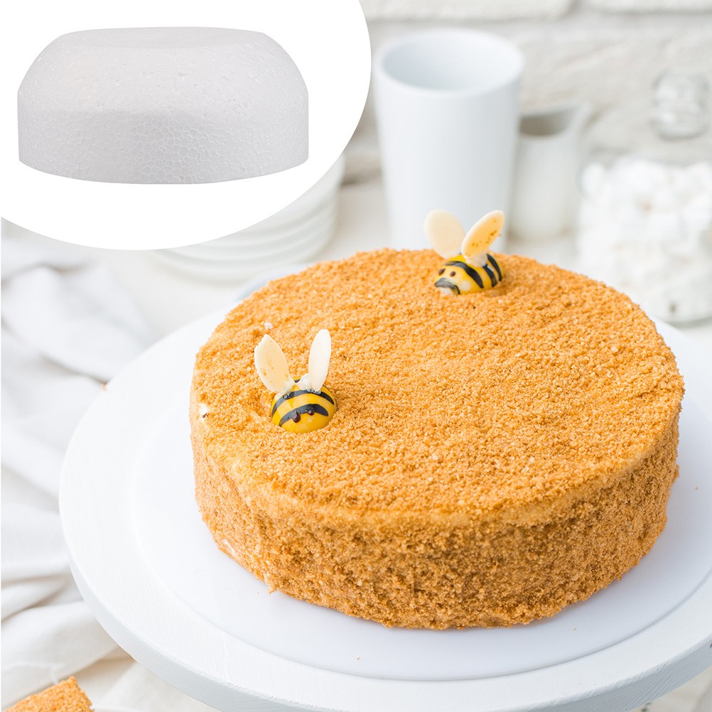 1Pcs Reusable Foam Cake Shape Mold for DIY Cake Decorating Exercise White