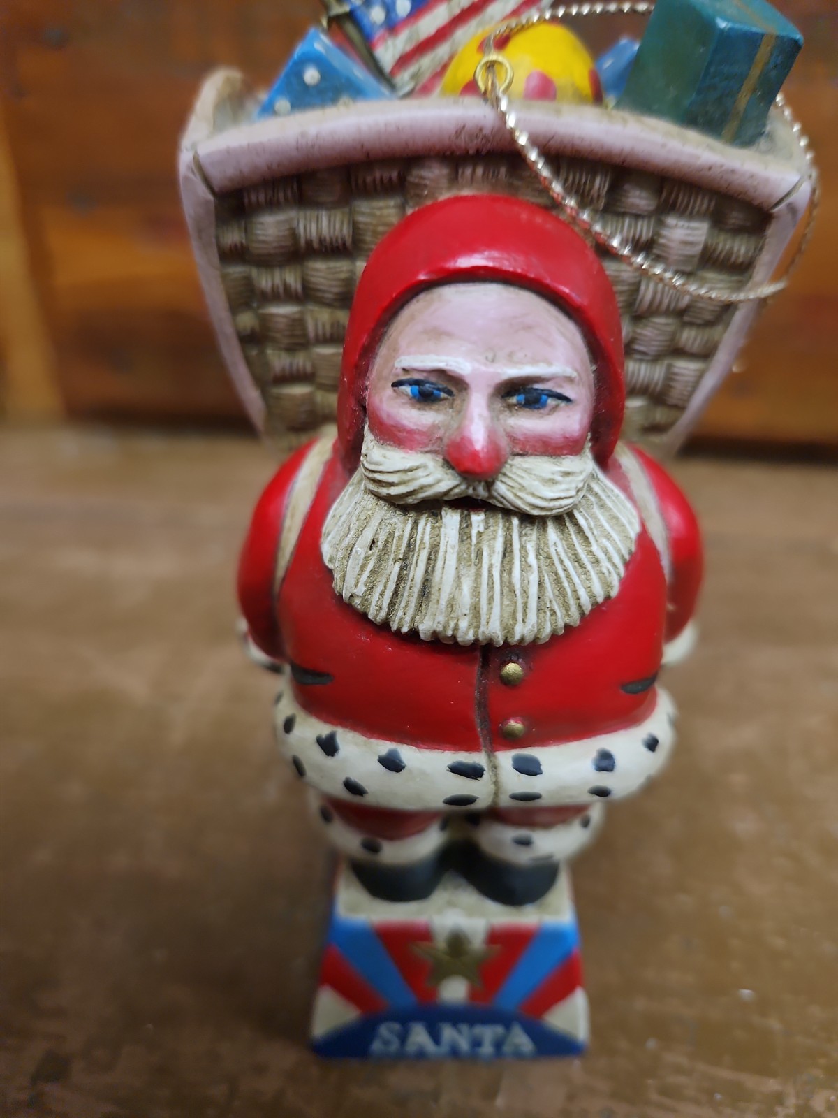 Leo Smith USA Santa Ornament Signed #10/3000 Vtg