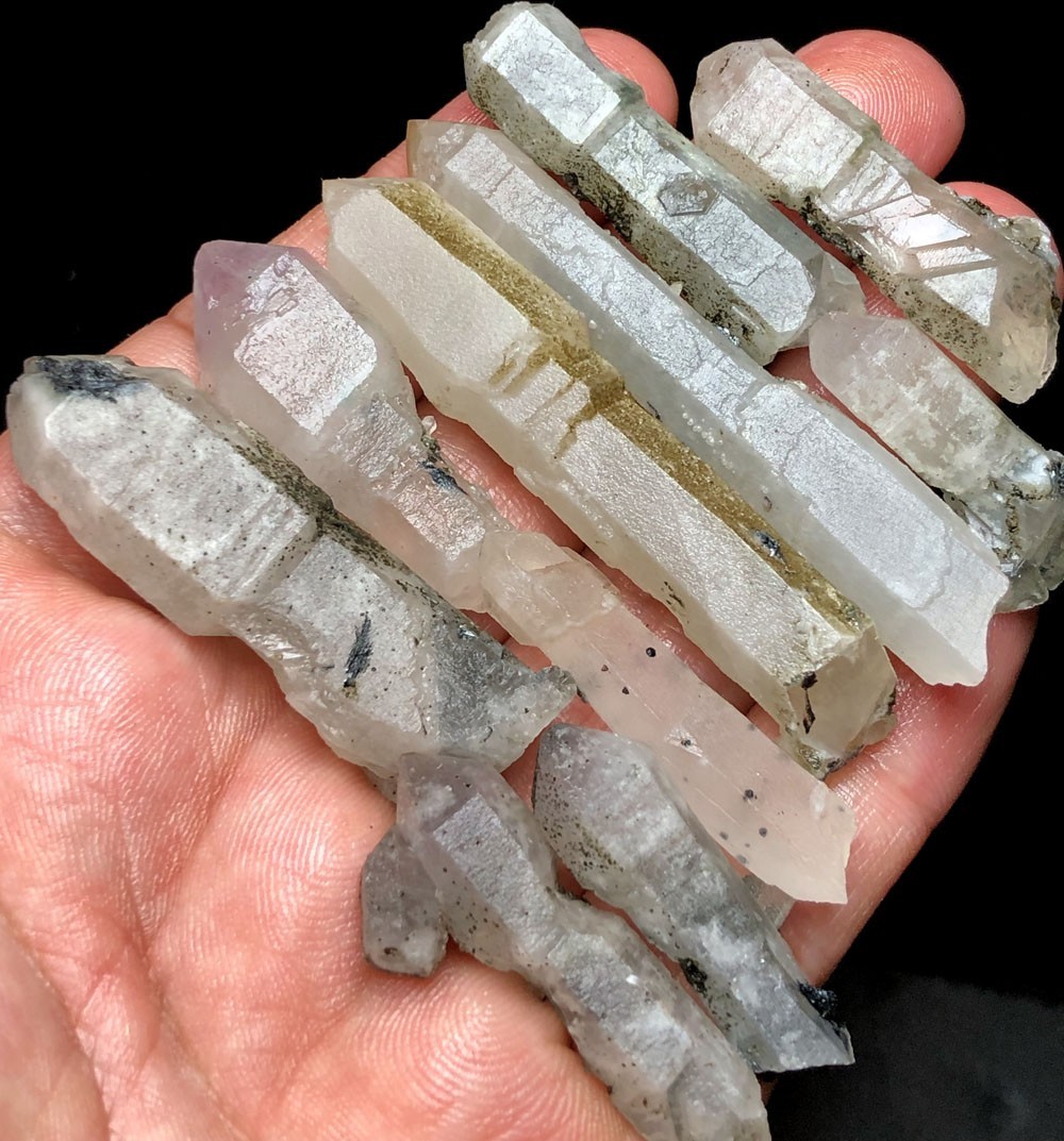 66g 10PCS SCEPTERS! Super Seven Skeletal Amethyst Quartz Crystal Inner t514