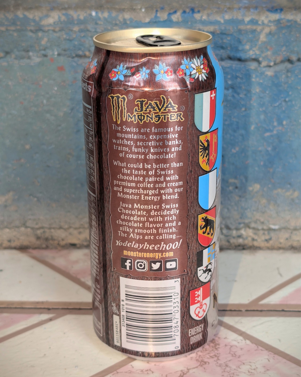 RARE! 2018 MONSTER ENERGY DRINK JAVA SWISS CHOCOLATE! (1X) FULL 15oz Can
