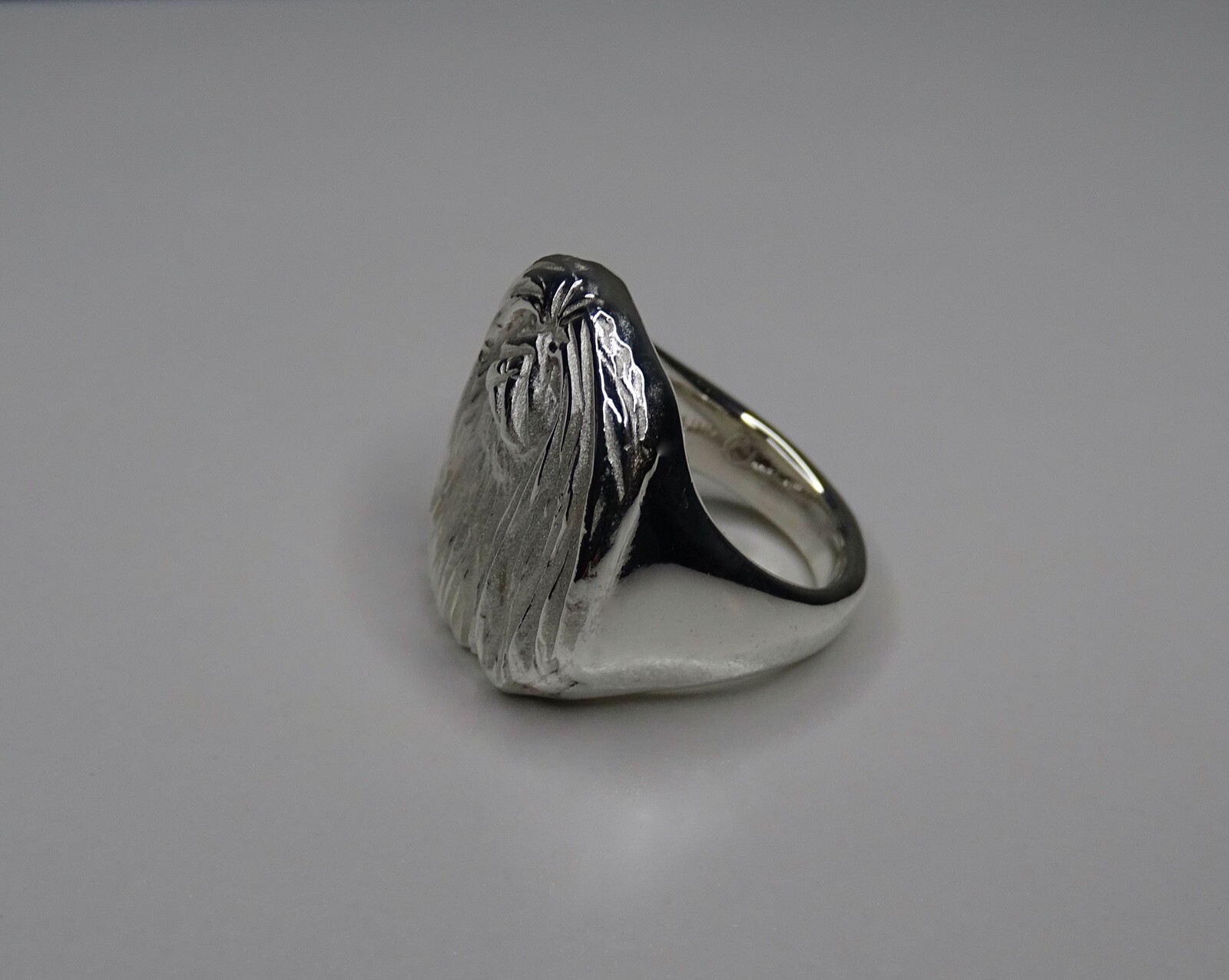 Sterling Silver Pekingese Large Head Study Ring