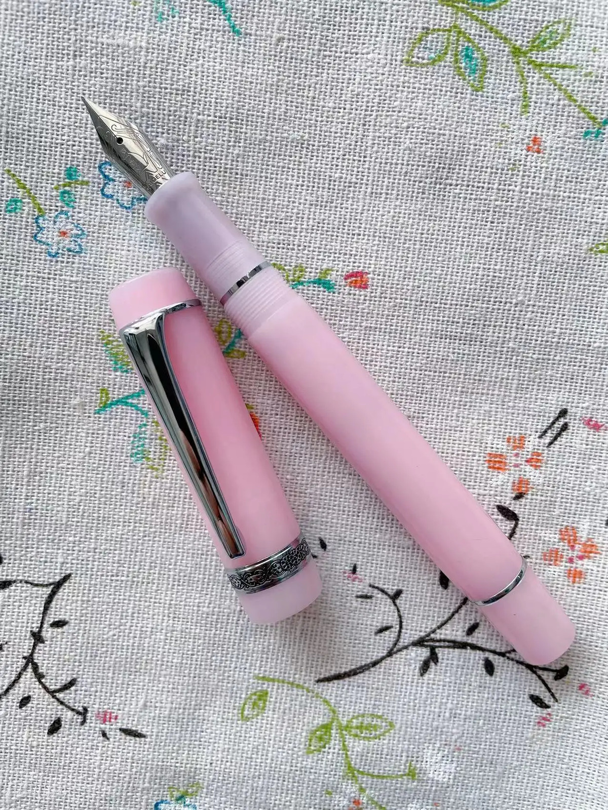 Kaigelu 316 Acrylic Fountain Pen Polish Nib Blue Brown Marble Pattern Ink Gift