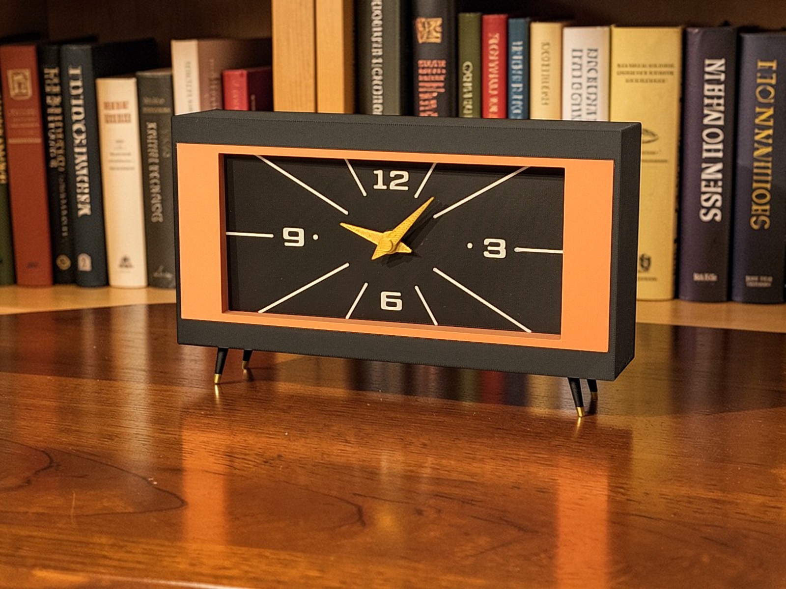 Mid Century Modern Desk Clock – Retro Table Clock – Vintage Look Mantel Clock