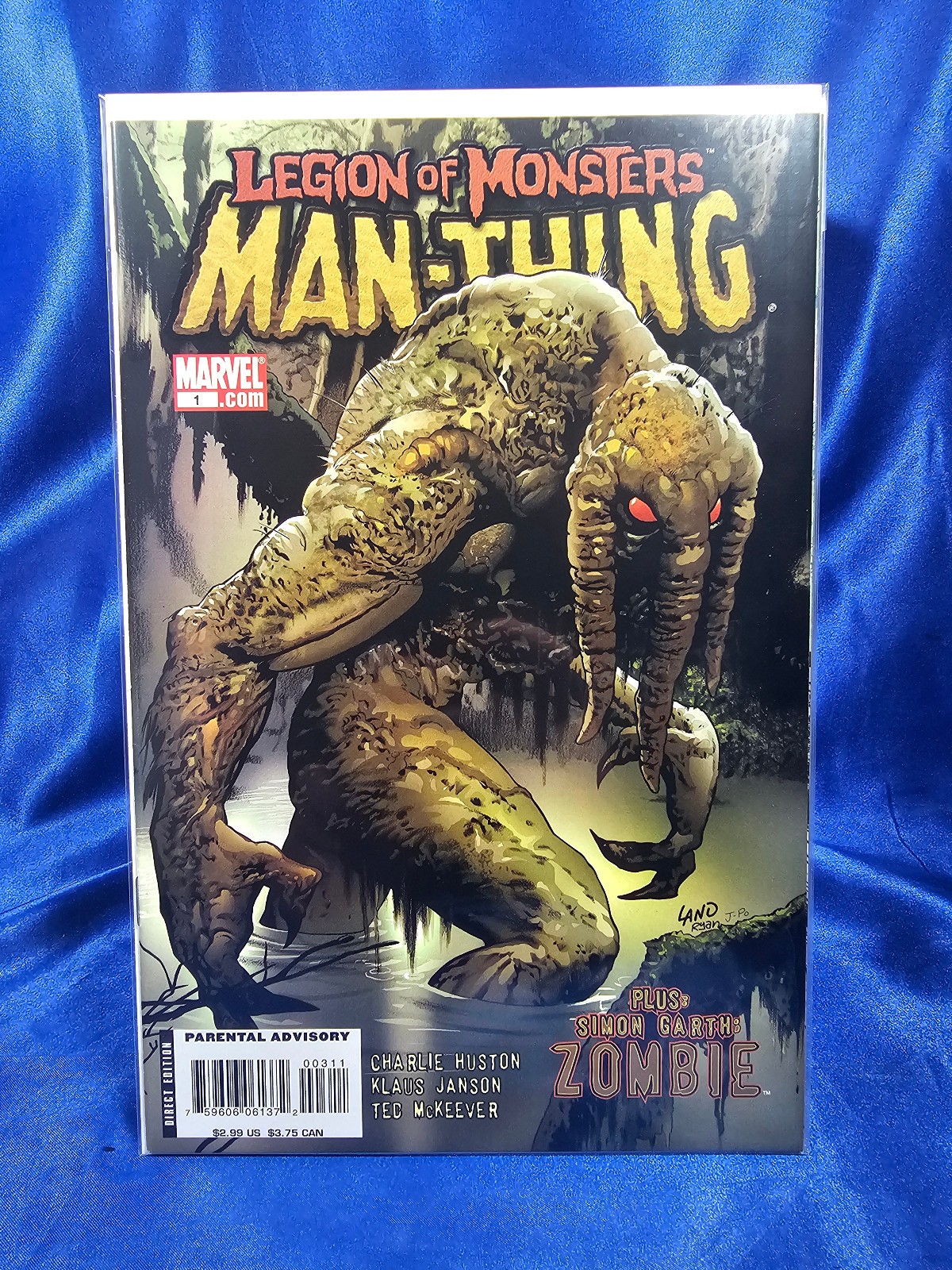 LEGION OF MONSTERS: MAN-THING #1 VF/NM 9.0 GREG LAND COVER ART 2007