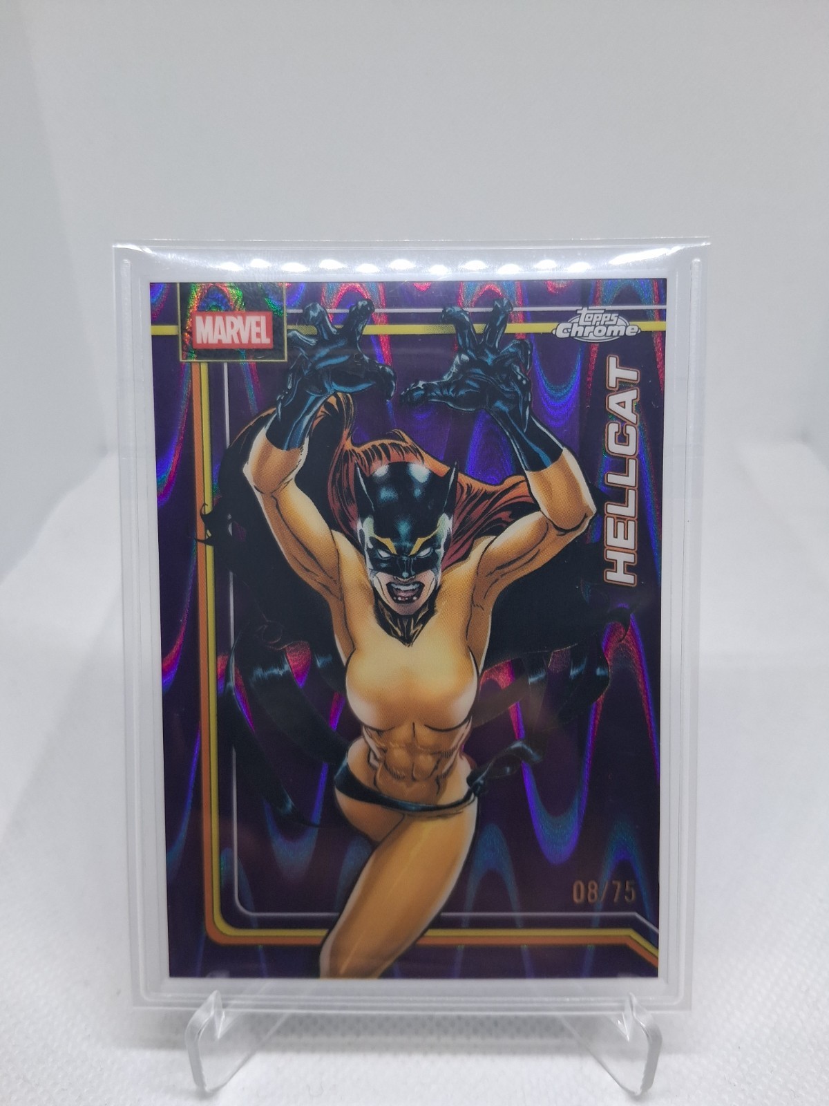 Topps 2025 Chrome Marvel Hellcat #123 Serial Numbered 08/75