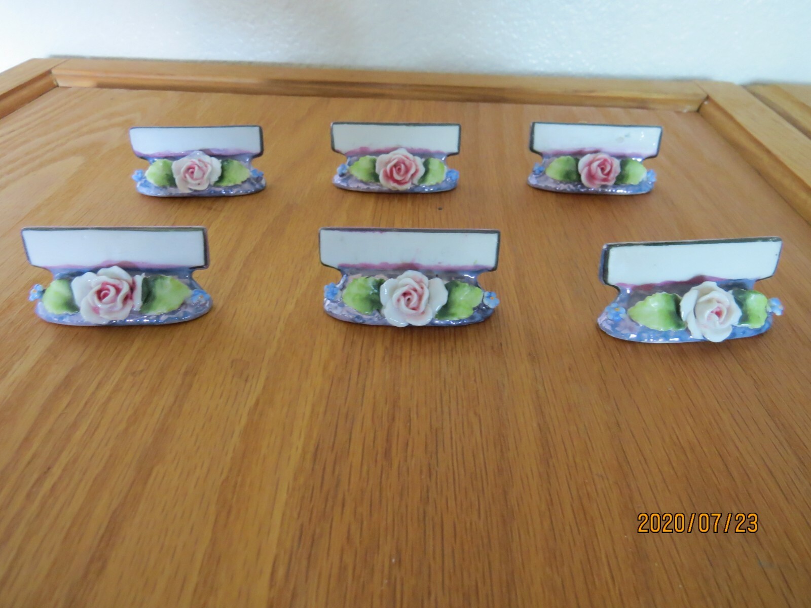 NAME PLACE HOLDERS BONE CHINA MADE IN GERMANY 6 PIECES