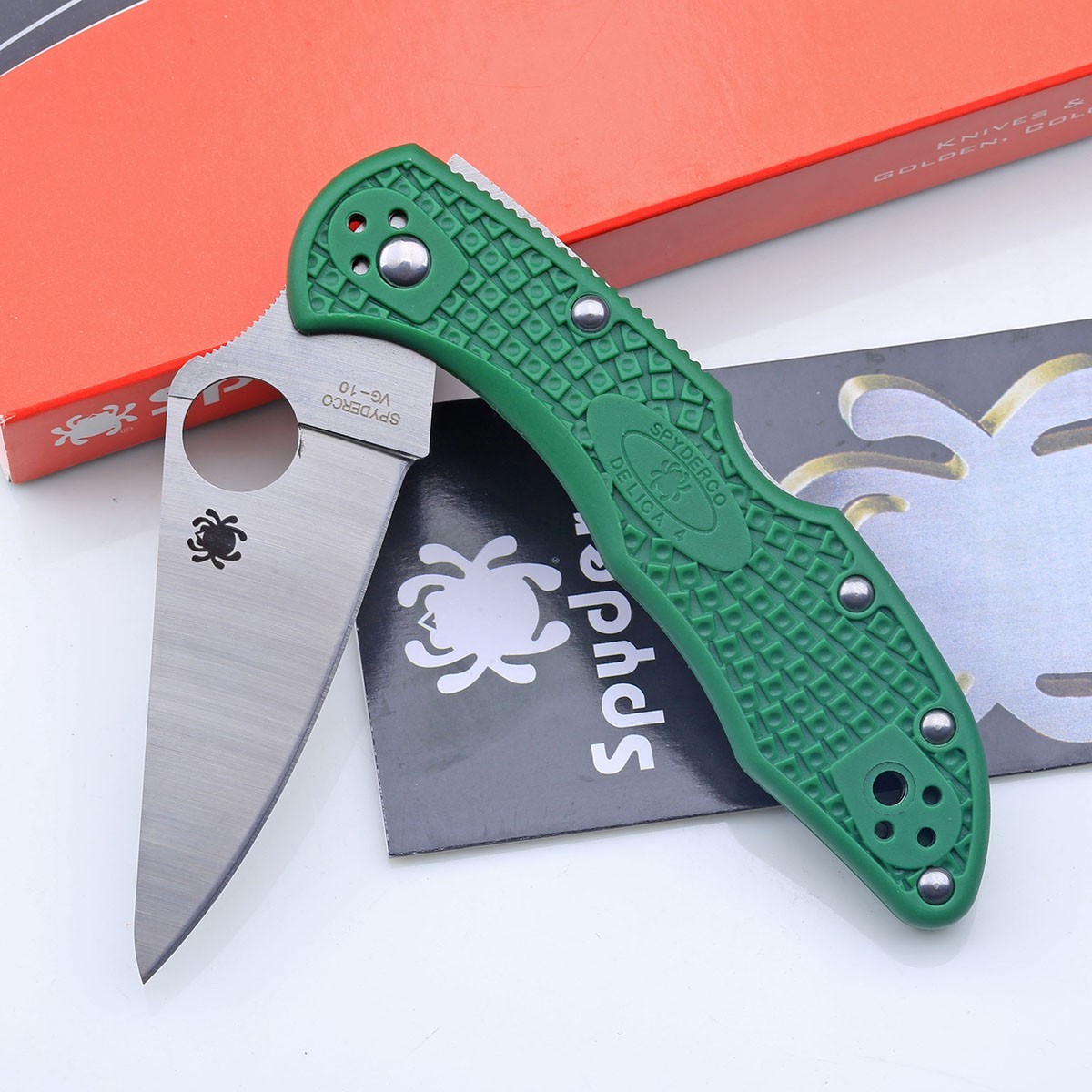 Lockback Green Glass Fiber Handle Light Weight Utility Pocket Folding Knife C10