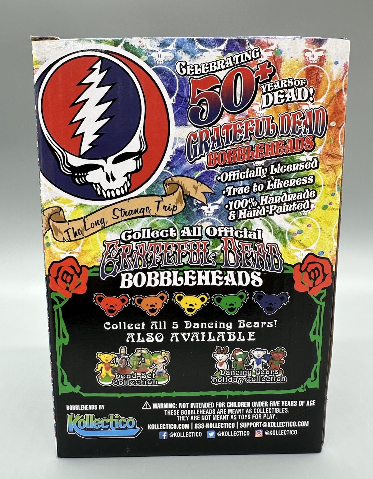 GRATEFUL DEAD KOLLECTICO DANCING BEAR RAINBOW BOBBLEHEAD *NEW*