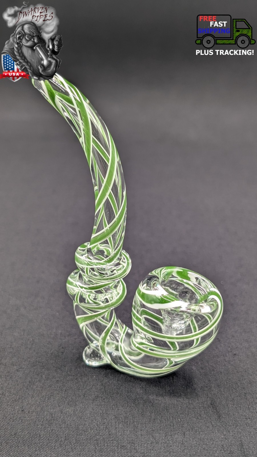 4″ Inch Tobacco Sherlock Glass Bowl Pipe GR10