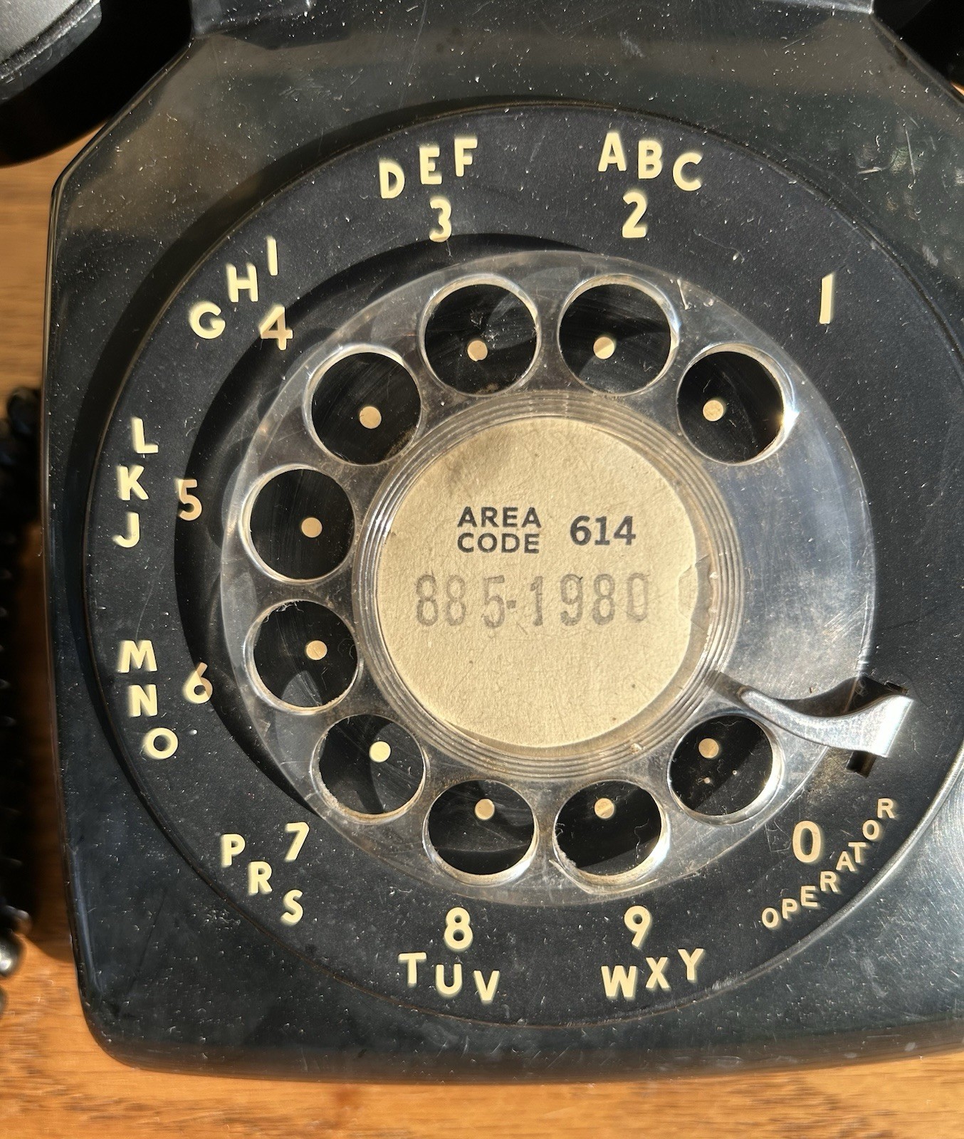 Retro Mid Century Modern 1950’s 1960’s Era Rotary Dial Black Desk Top Telephone.