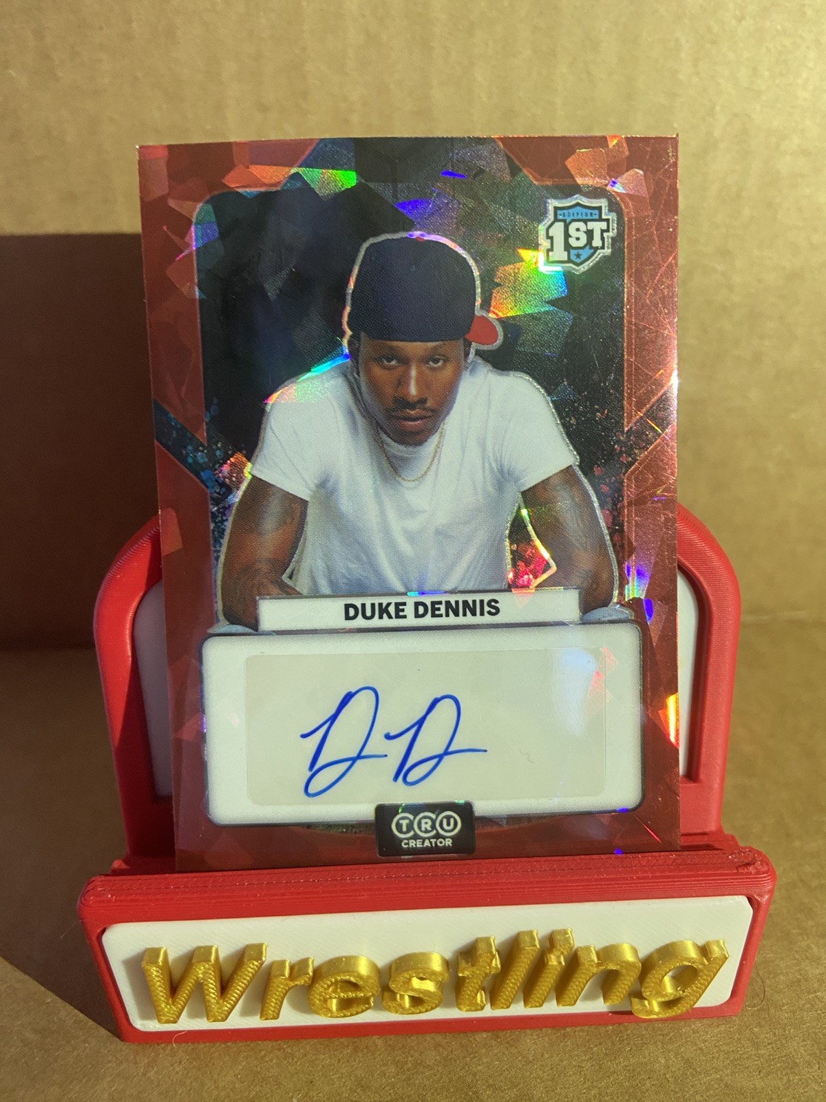 Duke Dennis 2021 Tru Creator Autograph red cracked Ice #21/25