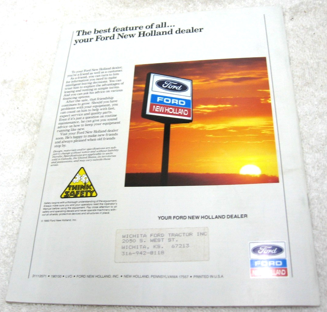 1990 FORD TRACTOR BROCHURE FARM COMPACT 1120 1220 1320 1520 1720 1920 2120