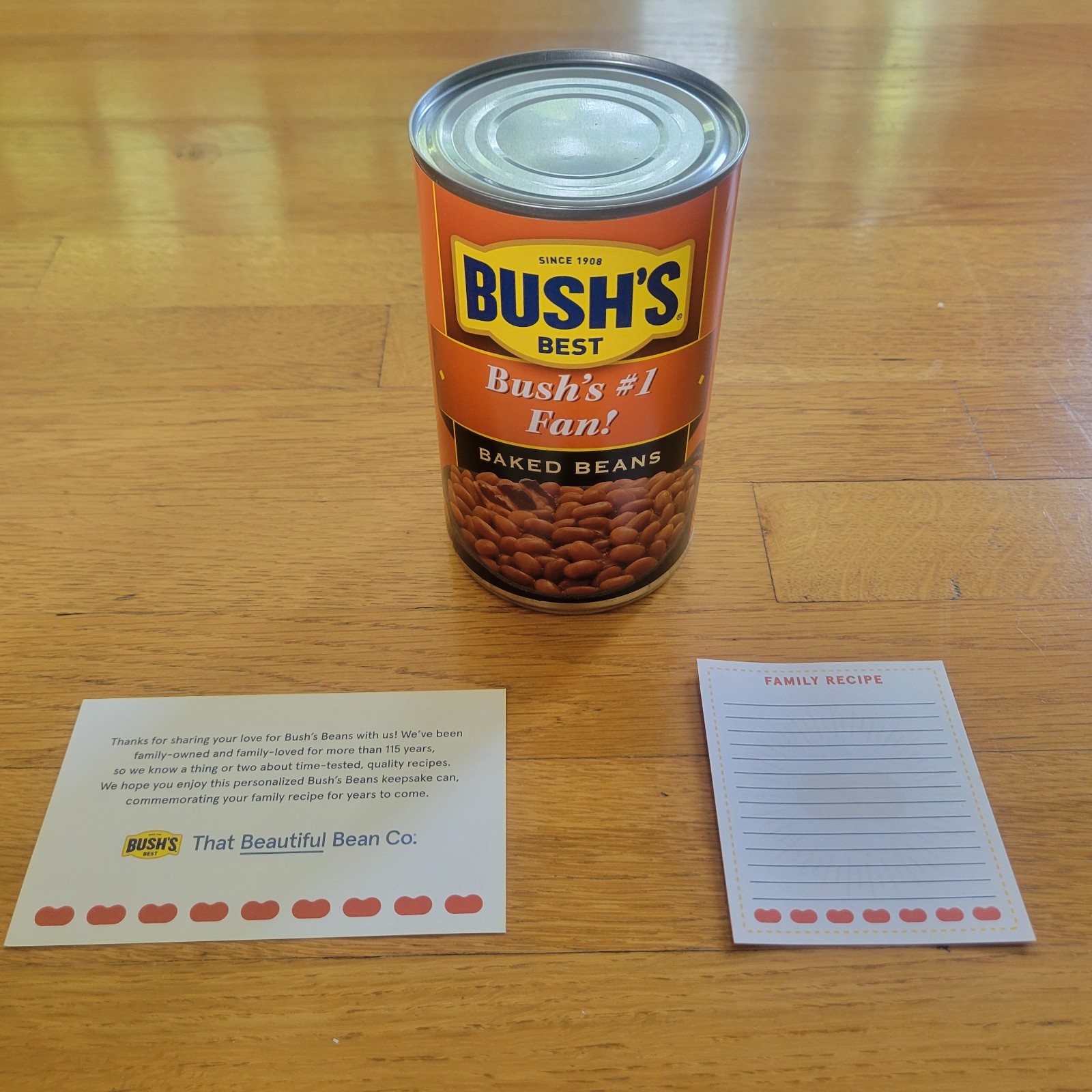 Bush’s Beans custom empty Can 1/1 LIMITED EDITION Promo NEW Rare collectible
