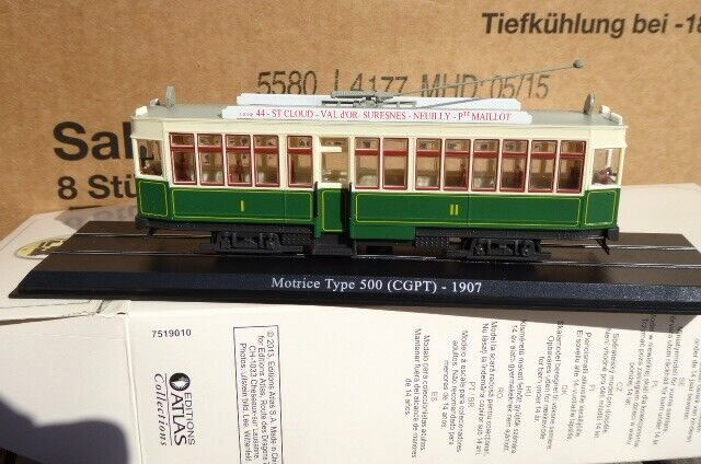 Atlas H0 1/87 Tram Paris Motrice Type 500 CGPT 1907 Neuwertig In OVP